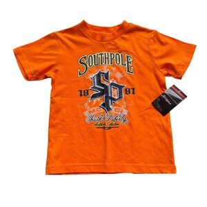 Southpole Boys Orange Graphic T-Shirt 4T Authentic Collection short sleeve new